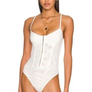 Free People Bodysuit size small 

Night Rhythm Corset Bodysuit in Ivory